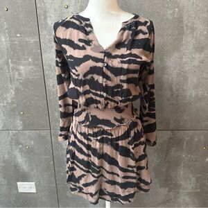 Rails Black and Tan Long Sleeve Dress